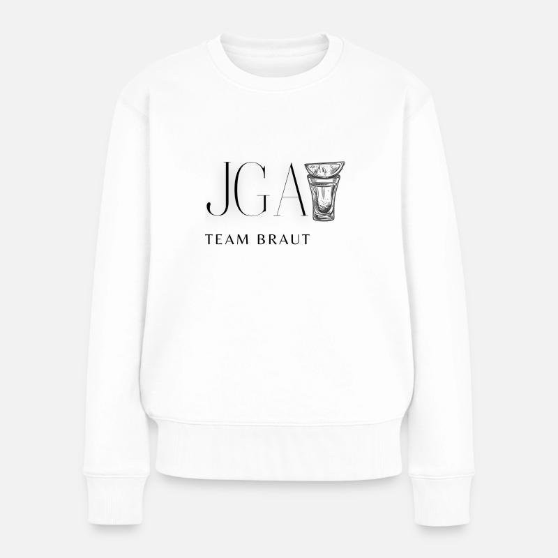 Team Braut Jungesellenabschied - Frauen Premium Bio Pullover - Weiß