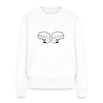 Feminist - Women's Premium Organic Jumper - white - Front - Julia (174cm)