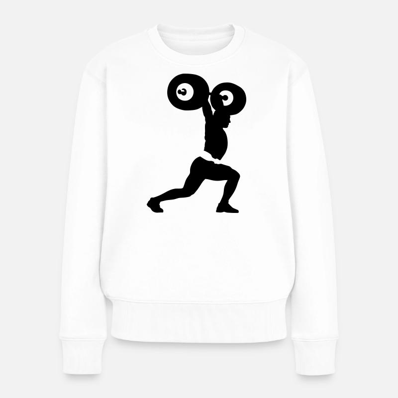 Gewichtheber - Frauen Premium Bio Pullover - Weiß