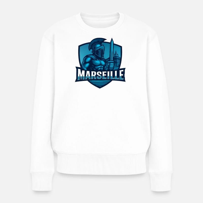 Marseille T-shirt - Frauen Premium Bio Pullover - Weiß