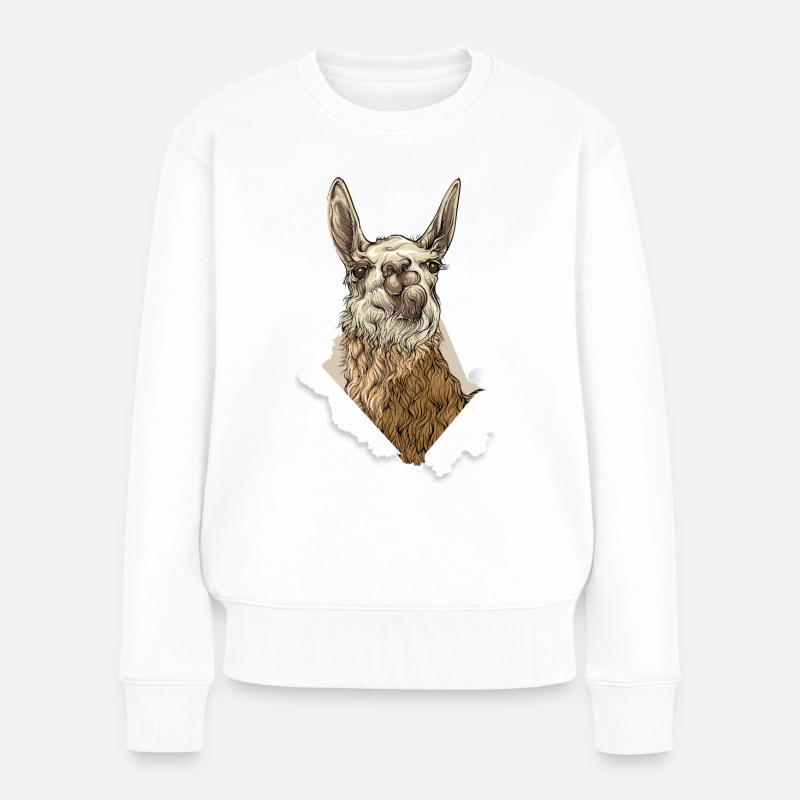Lama - Pull Premium bio Femme - blanc
