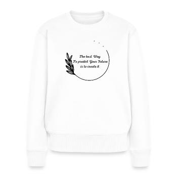 Future self - Women's Premium Organic Jumper - white - Front - Julia (174cm)