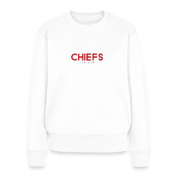 Kansas City - Frauen Premium Bio Pullover - Weiß - Vorne - Julia (174cm)