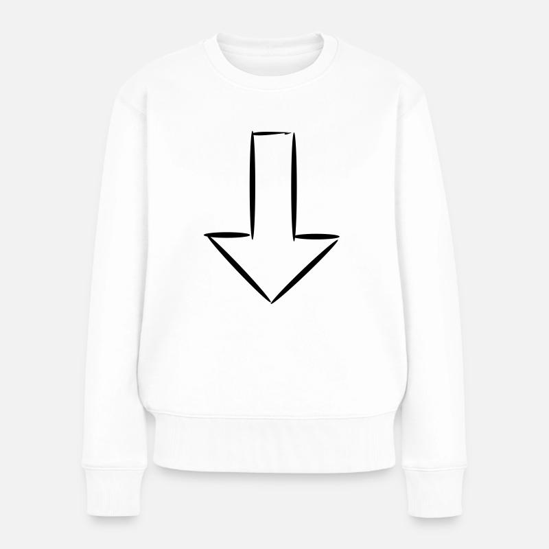 Pfeil - Frauen Premium Bio Pullover - Weiß
