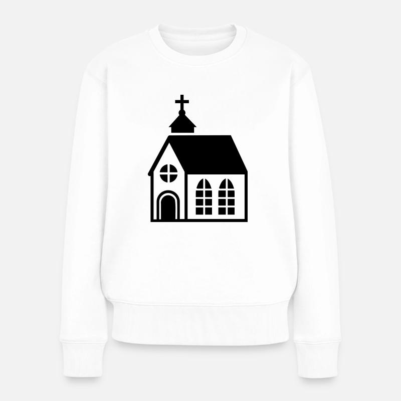 Kirche - Frauen Premium Bio Pullover - Weiß