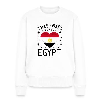 Ägypten Flagge Hurghada Afrika Ägyptische Fahne - Frauen Premium Bio Pullover - Weiß - Vorne - Julia (174cm)