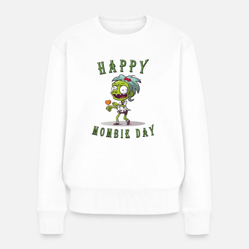 Mombie Day - Muttertags - Zombie - Frauen Premium Bio Pullover - Weiß