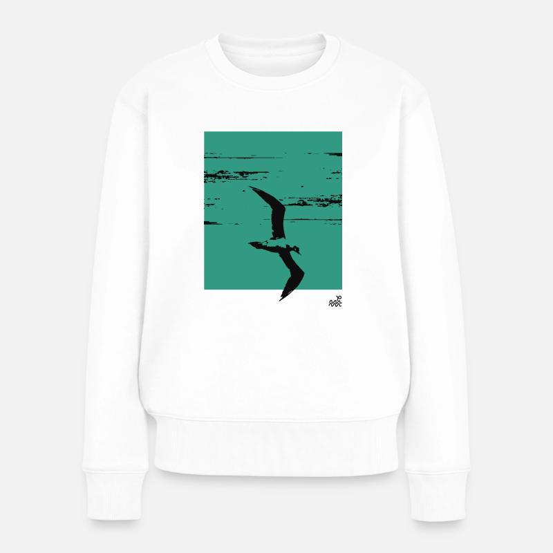 Alcatraz und Flucht - Frauen Premium Bio Pullover - Weiß