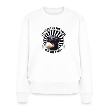 Je suis là pour les bals ! - Pull Premium bio Femme - blanc - Devant - Julia (174cm)