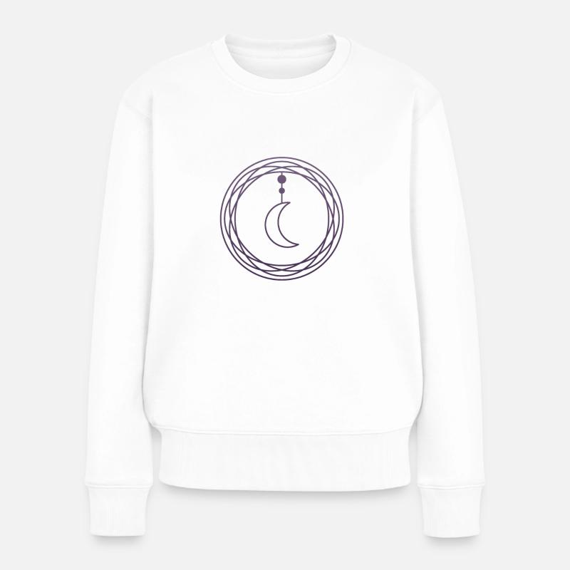 Lune Géométrique - Pull Premium bio Femme - blanc