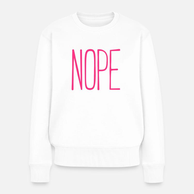 nope - Pull Premium bio Femme - blanc