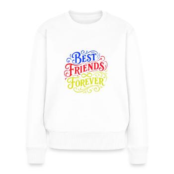 Meilleurs amis pour la vie - Pull Premium bio Femme - blanc - Devant - Julia (174cm)