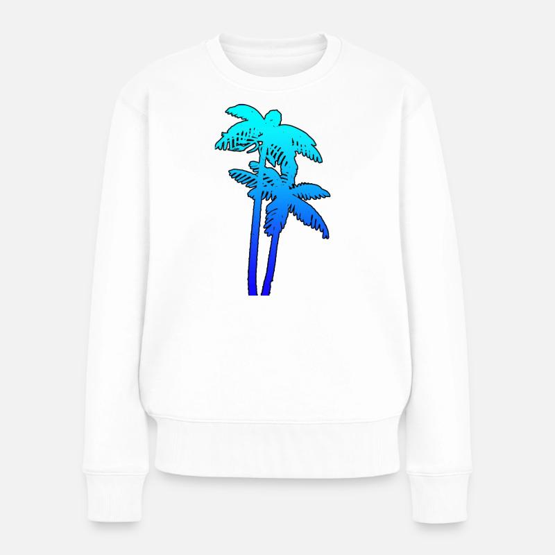 PALMS - Women's Premium Organic Jumper - white
