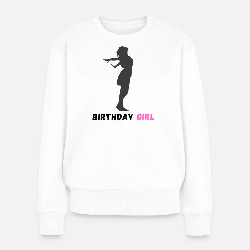 Geburtstagskind - Frauen Premium Bio Pullover - Weiß