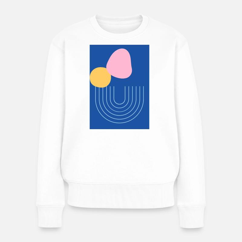 abstrait - Pull Premium bio Femme - blanc