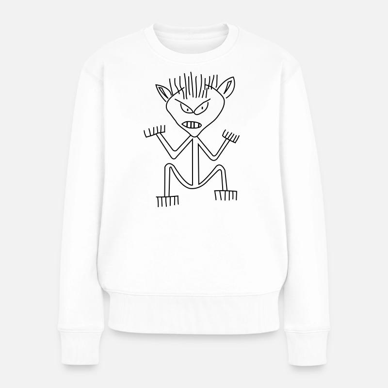Schlechter Tag - Frauen Premium Bio Pullover - Weiß