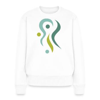 yoga_design_2 - Pull Premium bio Femme - blanc - Devant - Julia (174cm)