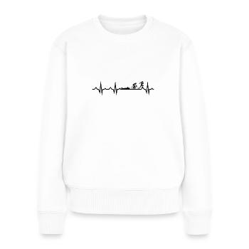Triathlon, Swimming, Running, Cycling, Sports - Women's Premium Organic Jumper - white - Front - Julia (174cm)