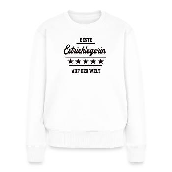 Beste Estrichlegerin Weltbeste Chefin Estrichleger - Frauen Premium Bio Pullover - Weiß - Vorne - Julia (174cm)
