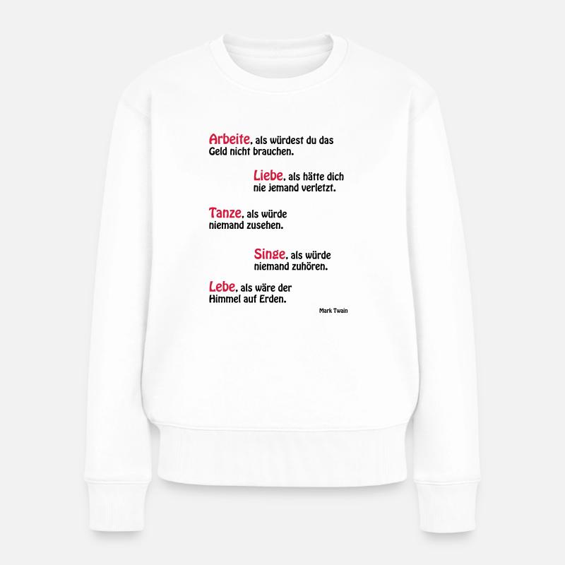 Mark Twain - Frauen Premium Bio Pullover - Weiß