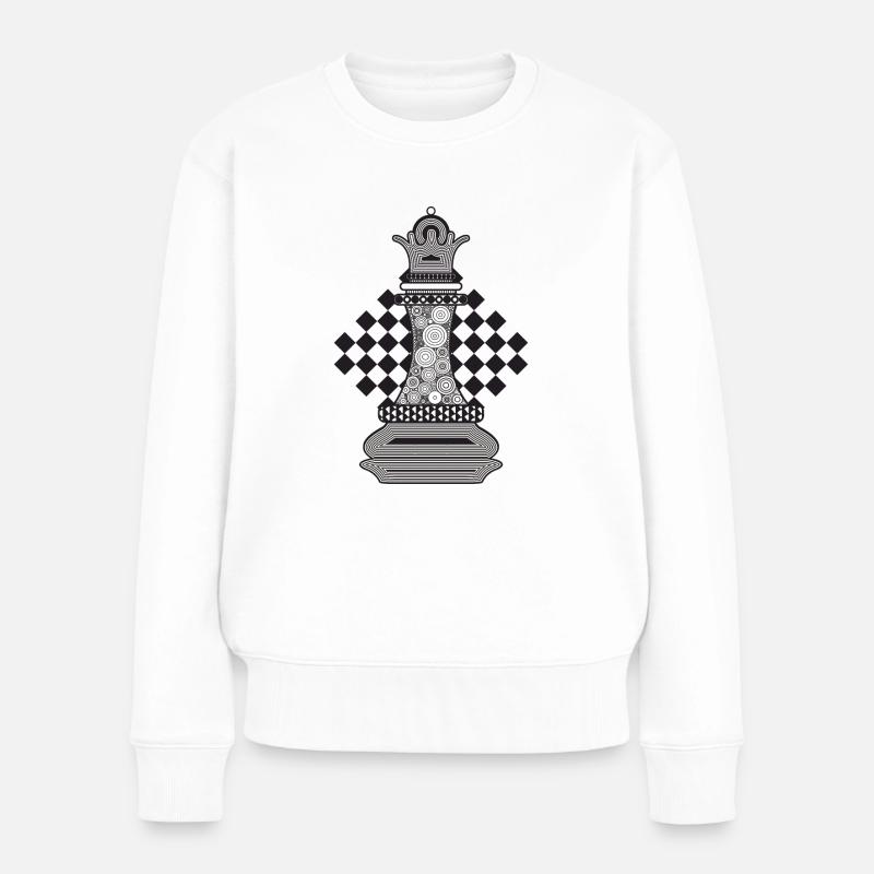 Échec Dame - Pull Premium bio Femme - blanc