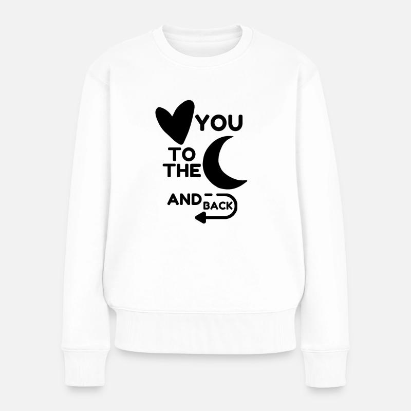 Liebe Valentinstags Beziehung romantisch - Frauen Premium Bio Pullover - Weiß