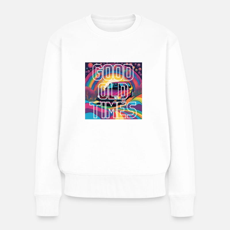 Good old Times - Frauen Premium Bio Pullover - Weiß