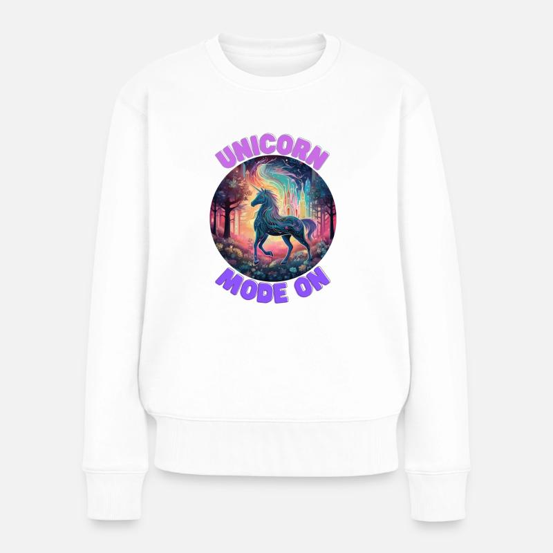 Licorne4 - Pull Premium bio Femme - blanc