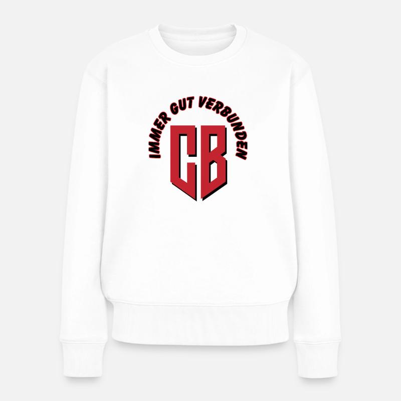CB always well connected - Women's Premium Organic Jumper - white