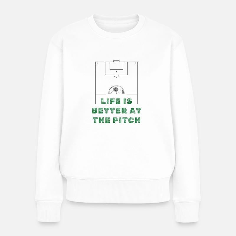 better at the pitch - Frauen Premium Bio Pullover - Weiß