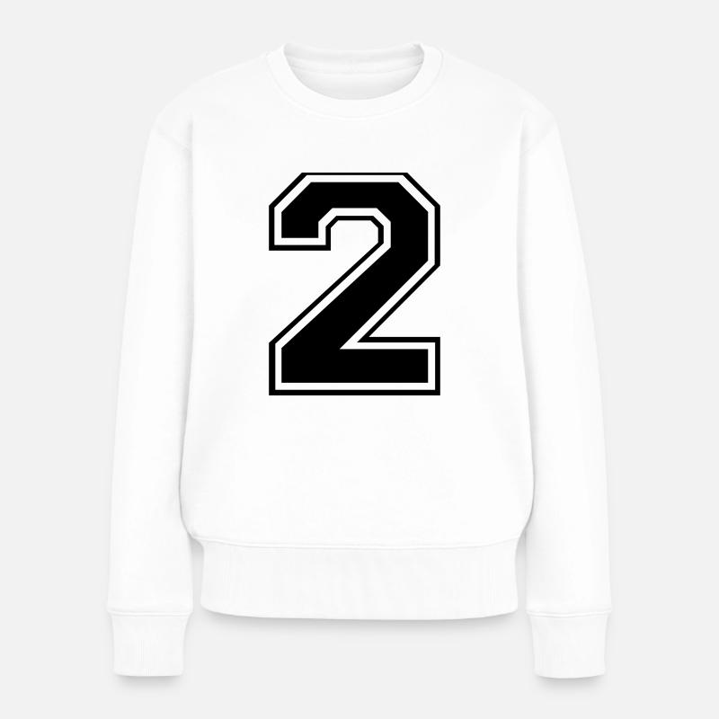 2, deux, deux, nombre, nombre - Pull Premium bio Femme - blanc