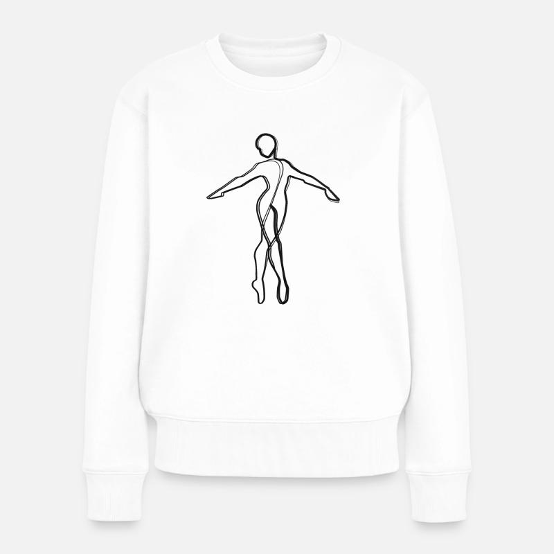 JOSZ DESIGN Dance 4 - Frauen Premium Bio Pullover - Weiß