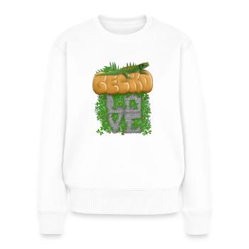 Gecko LOVE - Women's Premium Organic Jumper - white - Front - Julia (174cm)
