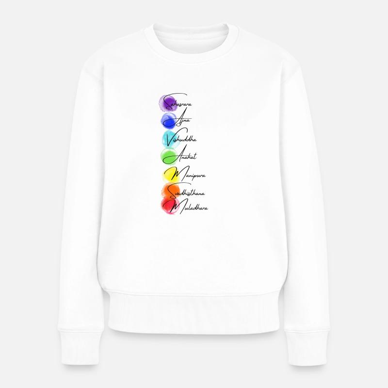 Chakra - Frauen Premium Bio Pullover - Weiß