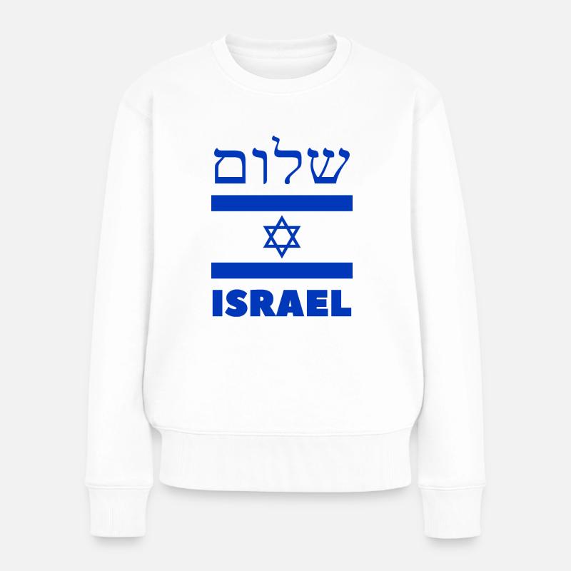 Shalom Israel - Frauen Premium Bio Pullover - Weiß