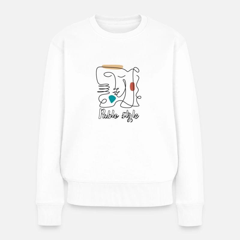 Pablo style - Frauen Premium Bio Pullover - Weiß