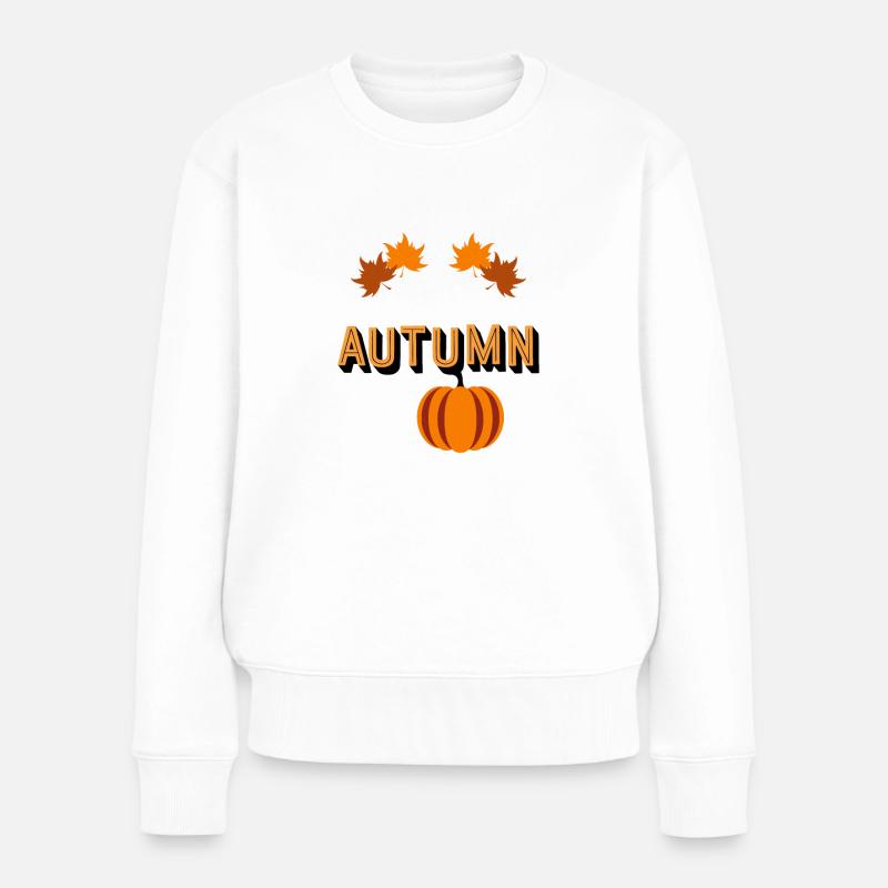 Autumn - Frauen Premium Bio Pullover - Weiß
