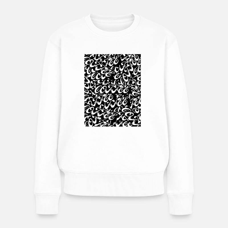 Coffee Cards - Frauen Premium Bio Pullover - Weiß
