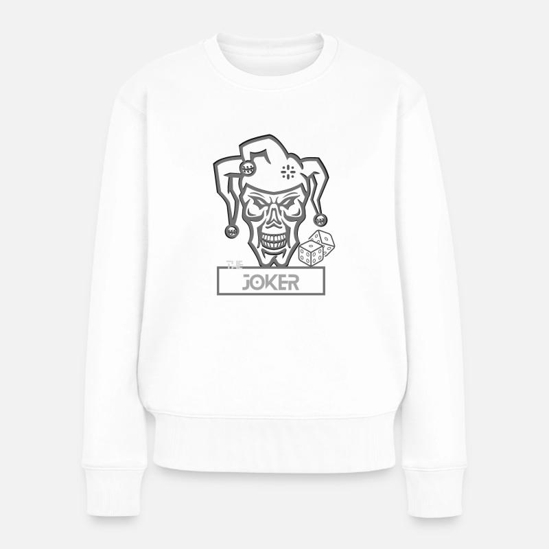 joker - Frauen Premium Bio Pullover - Weiß