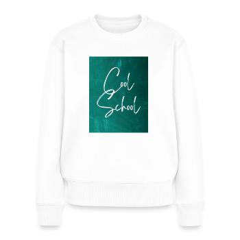 Cool School - Frauen Premium Bio Pullover - Weiß - Vorne - Julia (174cm)