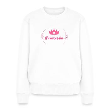 Prinzessin, Junggesellinenabschied, Hochzeit, Baby - Frauen Premium Bio Pullover - Weiß - Vorne - Julia (174cm)