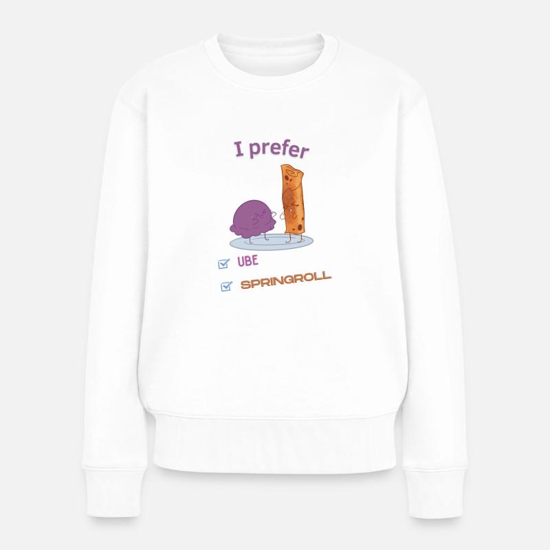 Ube or springroll - Frauen Premium Bio Pullover - Weiß