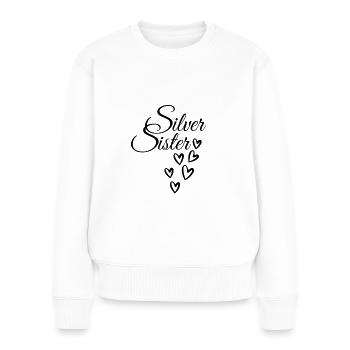 SilverSister 7 - Frauen Premium Bio Pullover - Weiß - Vorne - Julia (174cm)