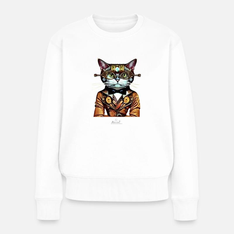 Steam-Master - Frauen Premium Bio Pullover - Weiß