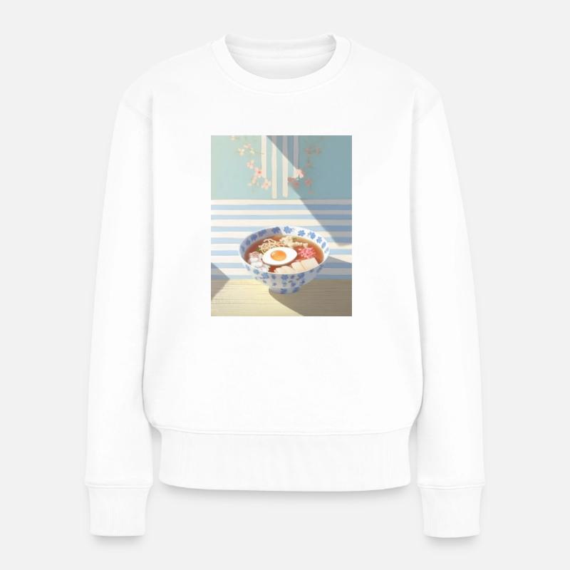 Ramen Illustration - Frauen Premium Bio Pullover - Weiß