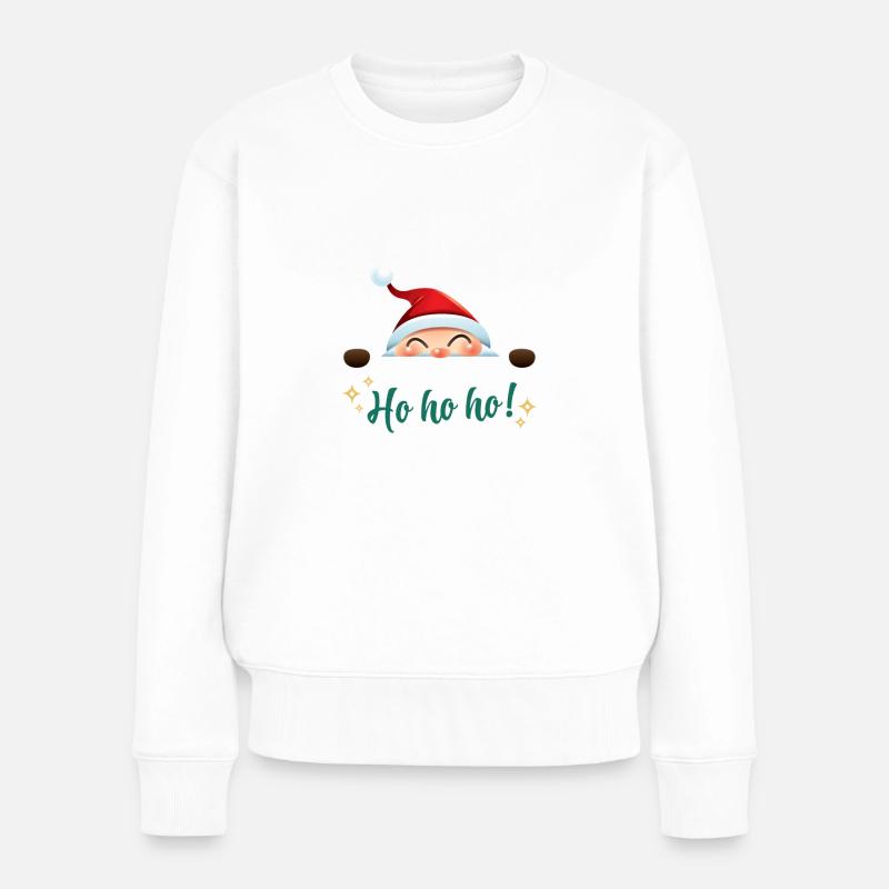 Ho,Ho,Ho! - Frauen Premium Bio Pullover - Weiß