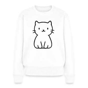 kitten - Women's Premium Organic Jumper - white - Front - Julia (174cm)