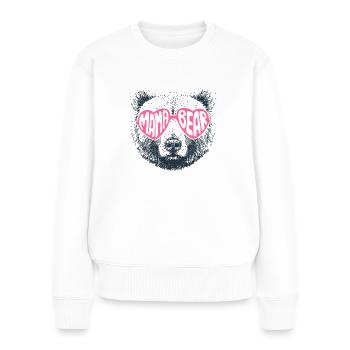 Mère ours - Pull Premium bio Femme - blanc - Devant - Julia (174cm)