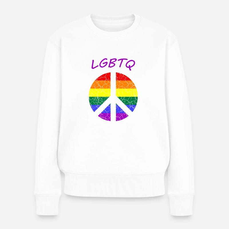 Lgbtq LGBT - Frauen Premium Bio Pullover - Weiß