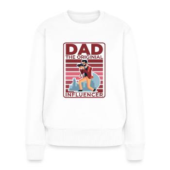 Papa: Der ursprüngliche Influencer - Frauen Premium Bio Pullover - Weiß - Vorne - Julia (174cm)